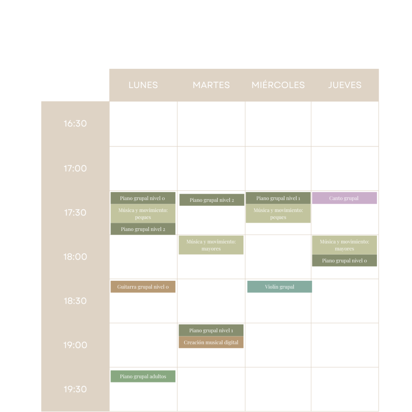 horarios clases música tres cantos horarios clases música tres cantos